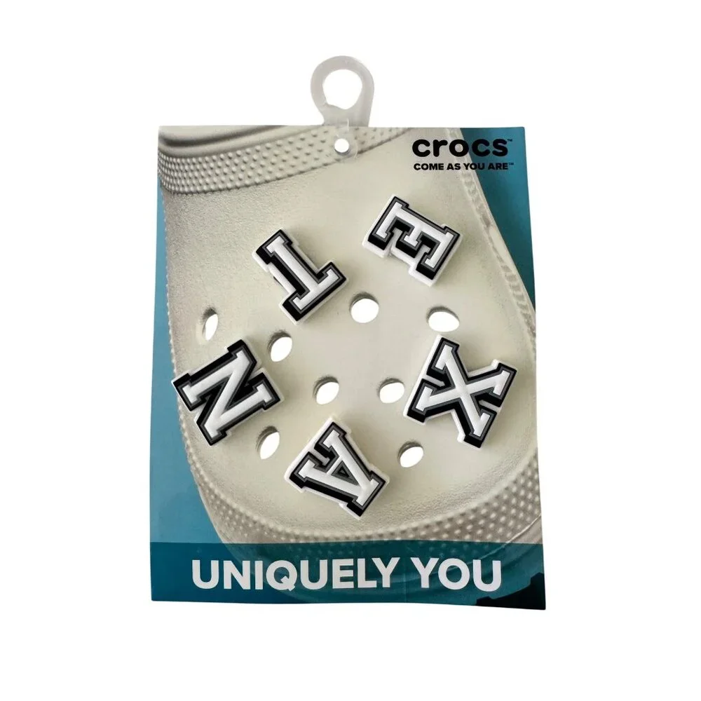 Crocs Jibbitz Texan Charms for Shoes NWT 5 Pack Letters